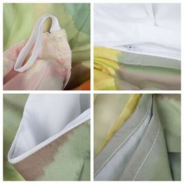 Prime Leader 4 Pcs Bedding Set-Nautical Red Anchor Navy Blue and White Stripe Duvet Cover Set Ultra Soft and Easy Care Sheet Quilt Sets with Decorative Pillow Covers for Children Kids Adults-Full