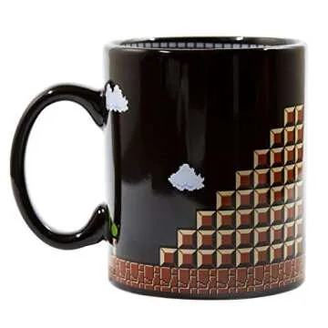 Nintendo Super Mario 8-Bit Boss Black Coffee Mug | Collectibles