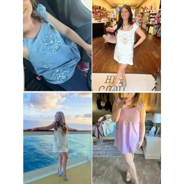 Loafawes Floral Embroidered Dress for Summer Fun