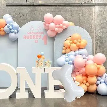 168Pcs Blue Orange Dog Balloons for Celebrations