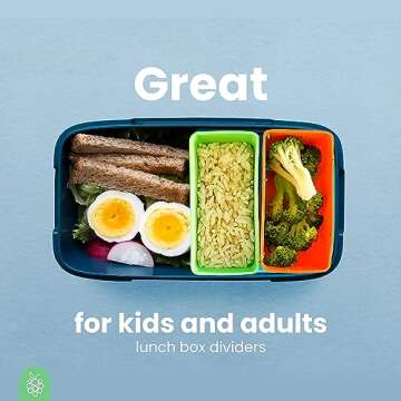 Colorful Silicone Lunch Box Dividers Set - Meal Prep Made Fun