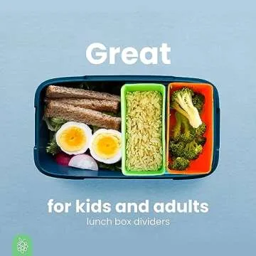 Colorful Silicone Lunch Box Dividers Set - Meal Prep Made Fun