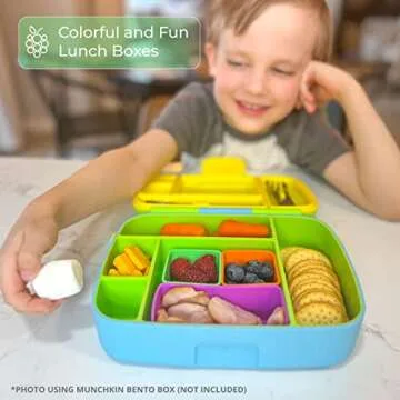 Colorful Silicone Lunch Box Dividers Set - Meal Prep Made Fun