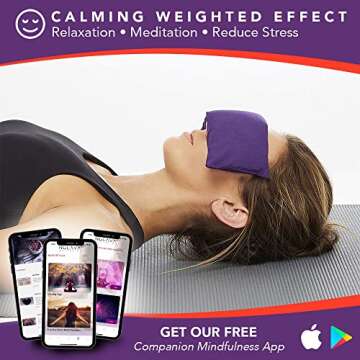 Lotus Weighted Lavender Eye Pillow|Sleeping & Meditation Mask|Yoga Eye Pillow |Lavender Aromatherapy...