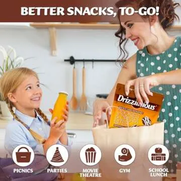 Drizzilicious Mini Rice Cakes Cookies & Cream - Rice Crisps, Healthy Snack for Adults and Kids, Flavored Rice Cakes, Vegan, Gluten Free, Allergen Free, Only 90 Calories Per Serving - 4 oz (Pack of 2)