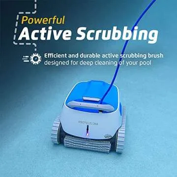 Dolphin Proteus DX4 Automatic Robotic Pool Vacuum Cleaner, Wall Climbing, Waterline Scrubber Brush, Ideal for In-Ground Pool up to 50 FT in Length