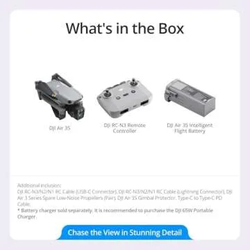 DJI Air 3S (RC-N3), Drone with Camera 4K, Dual-Camera Drone with Wide-Angle Camera, 4K/60fps HDR Video, 45-Min Max Flight Time, 20km Transmission Range + Complete Accessory Bundle