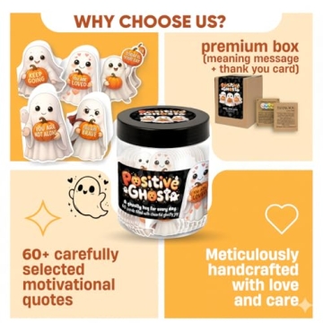 Positive Ghost Jar with 60 Affirmation Cards