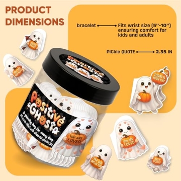 Positive Ghost Jar with 60 Affirmation Cards