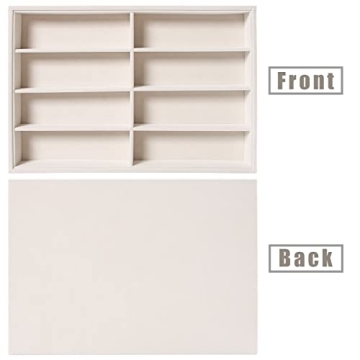 Pangkeep Beige Velvet 8 Grid Sunglass Organizer - Stackable