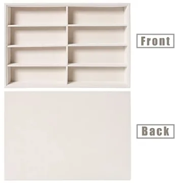 Pangkeep Beige Velvet 8 Grid Sunglass Organizer - Stackable