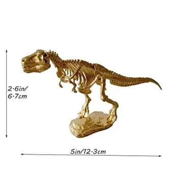 Pasiir Gold Dinosaur Figurine Home Decor, Solid Metal Dinosaur Centerpiece Decoration, Mini Dinosaur...