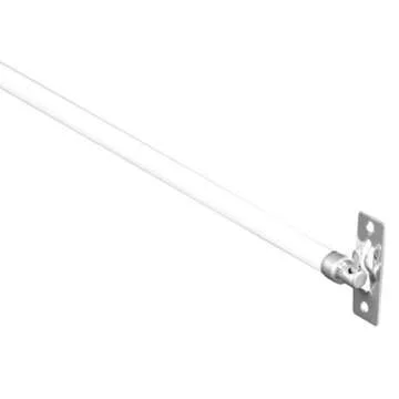 Elegant SKEMIX 5/16-Inch Swivel End Sash Curtain Rods - Adjustable 21 to 38 Inch with Nickel Ends