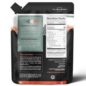 Willow & Everett Himalayan Pink Salt – Coarse Grain for Grinder/Mill Refill – Easy Pour Spout - Non-GMO Kosher Rock Salt for Cooking - 2.2 lb / 1 kg