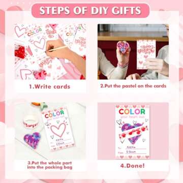 ONEHAUS Valentines Day Cards for Kids - 28Pcs Kids Valentines Cards With Cute Crayon for School Class Gift Exchange, Perfect Valentines Day Gift Cards for Kids Classroom Exchange