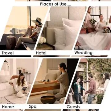 Spa Slippers – 6 Pairs of Cotton Velvet Closed Toe Slippers (Medium Size) with Travel Bags – Thick, Soft, Non-Slip, Disposable Slippers – Home, Hotel, or Commercial Use (6 Pack Medium, Black)