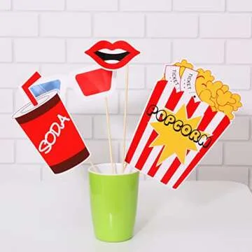 LUOEM Movie Night Photo Props Kit for Unforgettable Memories