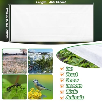 MAQIHAN Plant Cover - 6.5 ft x 13 ft Plant Covers Freeze Protection, Winter Plant Covers Freeze Protection, Reusable Floating Row Cover Frost Blankets for Outdoor Plants Frost Cloth Garden Row Covers