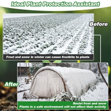 MAQIHAN Plant Cover - 6.5 ft x 13 ft Plant Covers Freeze Protection, Winter Plant Covers Freeze Protection, Reusable Floating Row Cover Frost Blankets for Outdoor Plants Frost Cloth Garden Row Covers
