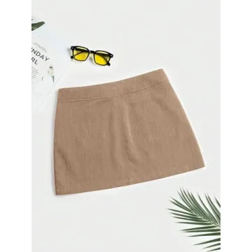 SHENHE Women's Casual Mini Skirt with Pockets