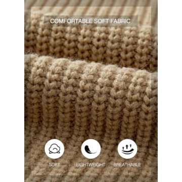 SHEWIN Sweaters for Women Trendy Casual Long Sleeve Open Front Cardigan Sweaters Soft Lightweight Fashion Loose Cable Knit Winter Coats for Women B Khaki Medium