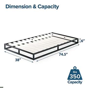 ZINUS Joseph 6 inch Metal Platform Bed Frame, Mattress Foundation, Wood Slat Support, No Box Spring ...