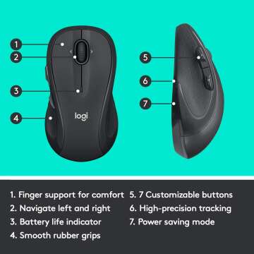Logitech M510 Wireless Mouse with USB Receiver