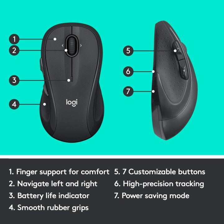 Logitech M510 Wireless Mouse with USB Receiver