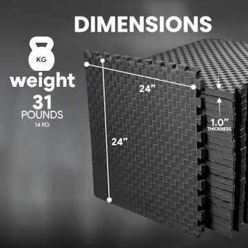 BalanceFrom Puzzle Exercise Mat for Home Gym and Fitness
