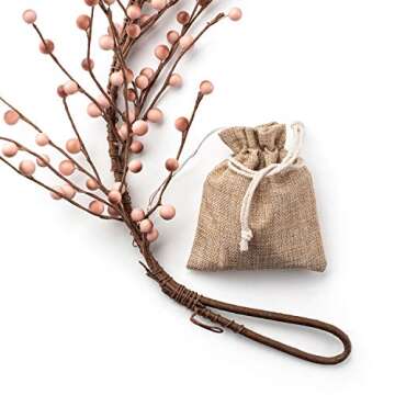 LampLust Lighted Garland, 6 Ft Pink Berry Garland with 100 LED Lights, Winter Garland for Mantle All Year Round, Battery Powered, Timer Included, Farmhouse Decor, Valentines Decor