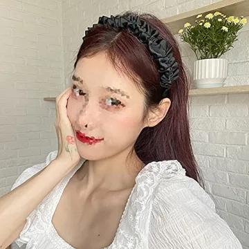 Luzen 2Pcs Pleated Wide Brimmed Headband - Stylish Hair Accessories