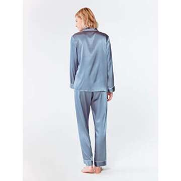 SIORO Silky Pajamas for Women Soft Satin Sleepwear