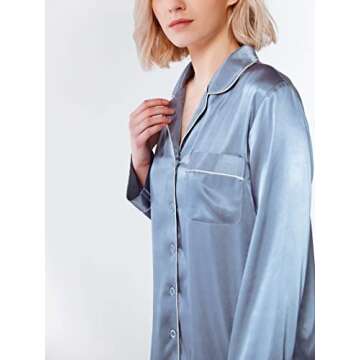 SIORO Silky Pajamas for Women Soft Satin Sleepwear