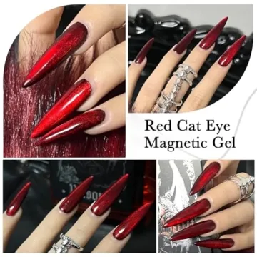 Dark Red Burgundy Cat Eye Magnetic Gel Polish - 12ml