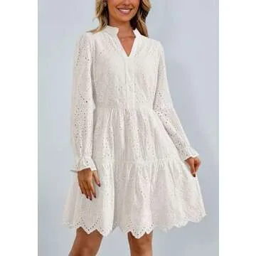 PRETTYGARDEN Women's Puff Sleeve Mini Dress for Elegant Style