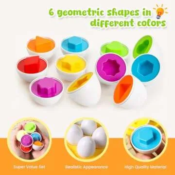 Educational Shape Matching Eggs Toys for Toddlers