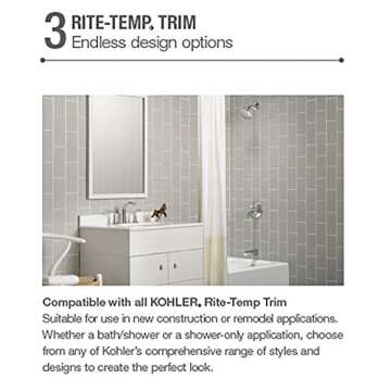 KOHLER 8304-K-NA Rite-Temp Pressure-Balancing Valve Body and Cartridge Kit, Shower Valve System