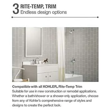 KOHLER 8304-K-NA Rite-Temp Pressure-Balancing Valve Body and Cartridge Kit, Shower Valve System