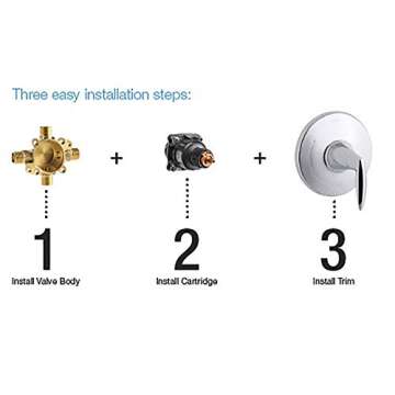 KOHLER 8304-K-NA Rite-Temp Pressure-Balancing Valve Body and Cartridge Kit, Shower Valve System