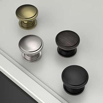 Amerdeco 10 Pack 1-1/4 inch Kitchen Cabinet Knobs Brushed Satin Nickel Cabinet Knobs Bedroom Dresser...