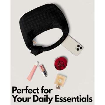 Apryl Woven Purses for Women - Woven Bags - Small Hobo Handbags - Fashion Knotted Top Handle Clutch - Soft Vegan Leather - Black