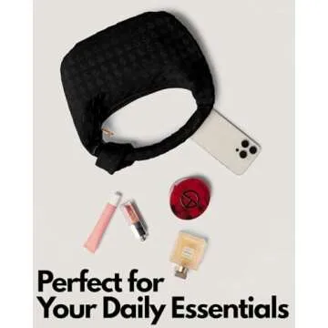 Apryl Woven Purses for Women - Woven Bags - Small Hobo Handbags - Fashion Knotted Top Handle Clutch - Soft Vegan Leather - Black