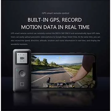 Insta360 ONE X 360 Degree Panoramic Sports Video Action Camera Bundle with Built-in 32GB Memory Card 5.7K 18MP Stabilization Real Time WiFi Transfer