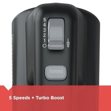 BLACK+DECKER 5-Speed Hand Mixer, 250W Turbo Boost