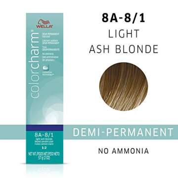 WELLA Color Charm Demi-Permanent Hair Color 8A Light Ash Blonde - Blend Grays Seamlessly