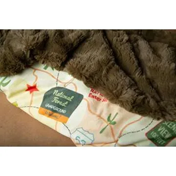 Throw Blanket for Camping - Plush Reversible Camping Blanket for Indoor & Outdoor Settings - Machine...
