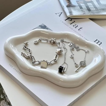 BESSKON Small Jewelry Dish Tray for Elegant Home Decor