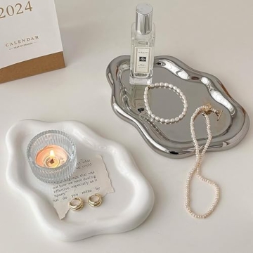 BESSKON Small Jewelry Dish Tray for Elegant Home Decor