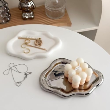 BESSKON Small Jewelry Dish Tray for Elegant Home Decor