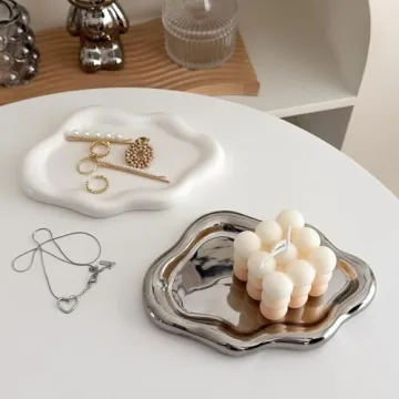 BESSKON Small Jewelry Dish Tray for Elegant Home Decor